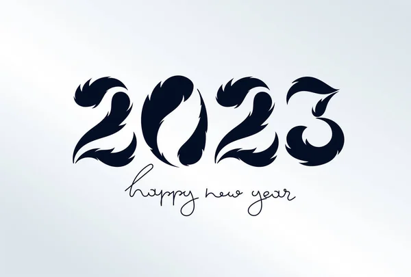 Happy New Year 2023 Logo Design Capacul Șablon Jurnalului Afaceri — Vector de stoc