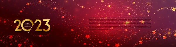 Щасливий Новорічний Банерний Шаблон 2022 Різдвяні Вітання Святкова Листівка Розкішна — стоковий вектор