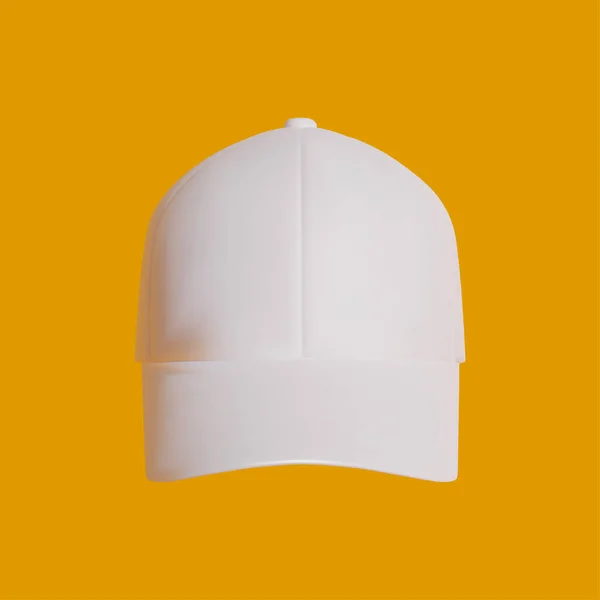 Gorra Blanca Mockup Estilo Realista Plantilla Blanco Gorras Béisbol Accesorios — Vector de stock