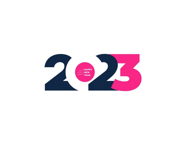 Frohes Neues Jahr 2023 Logo Text Design Vektor Cover Des — Stockvektor