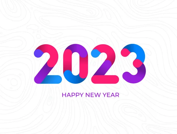 Feliz Ano Novo 2023 Design Logotipo Ano Novo 2023 Design —  Vetores de Stock