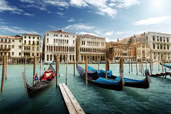 Gondolas in Venice, Italy. — Stock Photo, Image