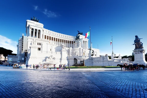 Equestrian monument to Victor Emmanuel II near Vittoriano in Rom Stock Picture