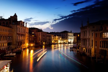 Grand canal Venedik, İtalya, sunset