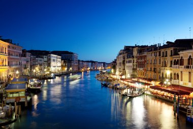 Grand canal Venedik, İtalya, sunset