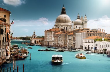 Büyük Kanal ve Bazilika Santa Maria della Salute, Venedik, İtalya