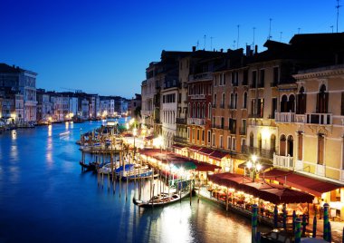 Grand canal Venedik, İtalya, sunset