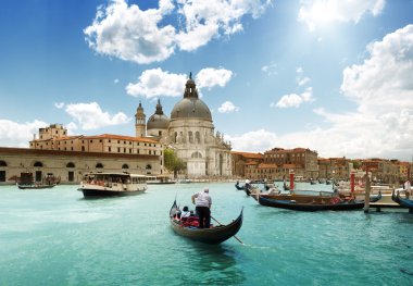 Büyük Kanal ve Bazilika Santa Maria della Salute, Venedik, İtalya