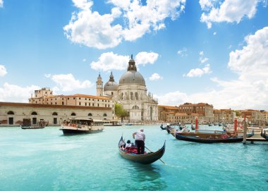 Grand Canal and Basilica Santa Maria della Salute, Venice, Italy clipart