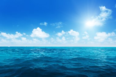 perfect sky and water of indian ocean clipart