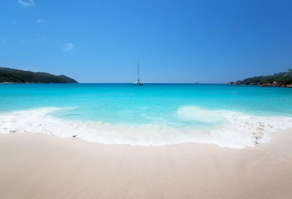 Anse lazio Strand auf der Insel Praslin auf den Seychellen — Stockfoto