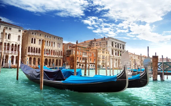 Gondolas in Venice, Italy. Stock Photo