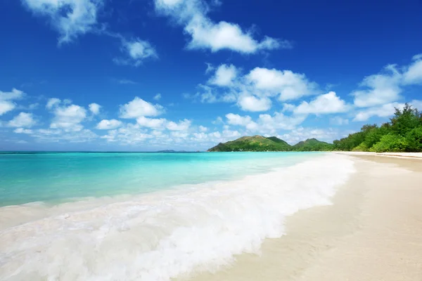 Strand vid Praslin ön, Seychellerna — Stockfoto