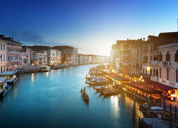 Grand Canal in sunset time, Venice, Italy Royalty Free Stock Photos