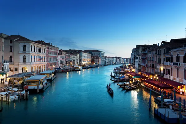 Grand Canal bij zonsondergang, Venetië, Italië — Stockfoto