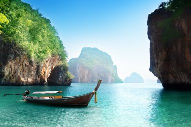 tekne Beach Island ilinde krabi, Tayland