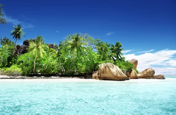 Anse bron d'argent strand, eiland la digue, Seychellen — Stockfoto