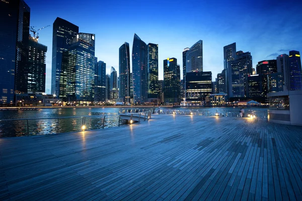 Singapore city in sunset time Stock Image