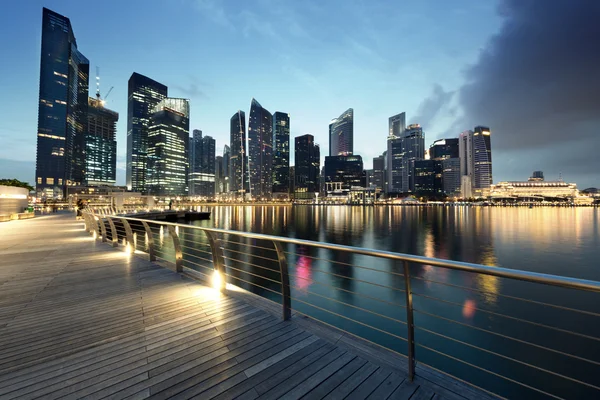 Singapore city in sunset time Royalty Free Stock Images