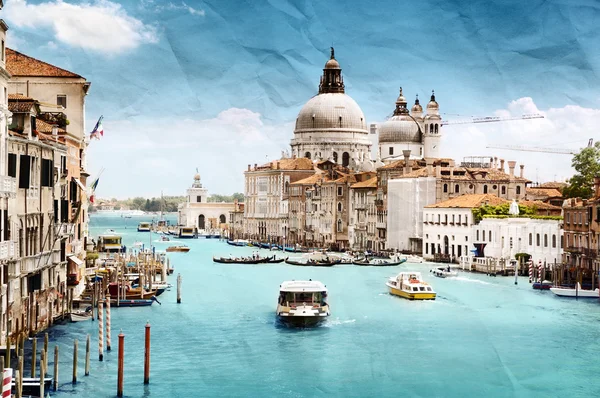 Grunge style image of Grand Canal, Venice, Italy — Stock Photo, Image