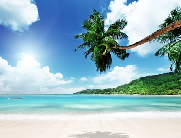 Beach on Mahe island in Seychelles — Stock Photo, Image