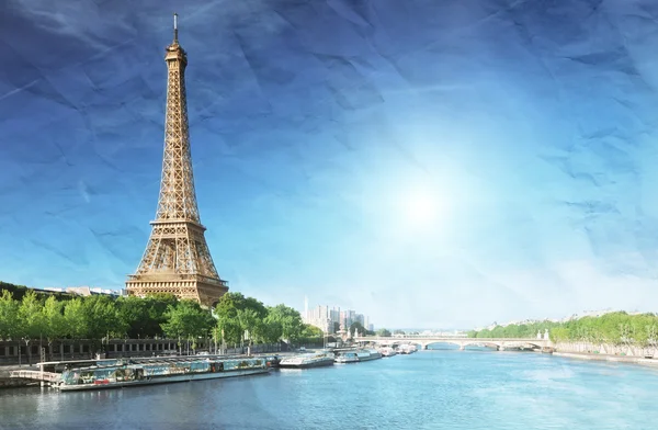 Eyfel Kulesi Paris Grunge görüntüsü — Stok fotoğraf