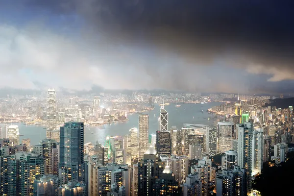 Hong Kong ostrov od Victoria Peak — Stock fotografie