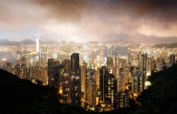 Isola di Hong Kong dal Victoria Peak — Foto Stock