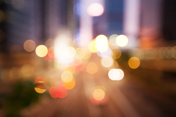 Luces de noche borrosas de la Hong Kong — Foto de Stock