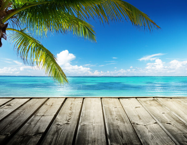 Карибское море и совершенное небо
