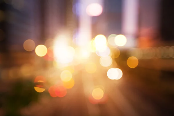 Luces de noche borrosas de la Hong Kong — Foto de Stock