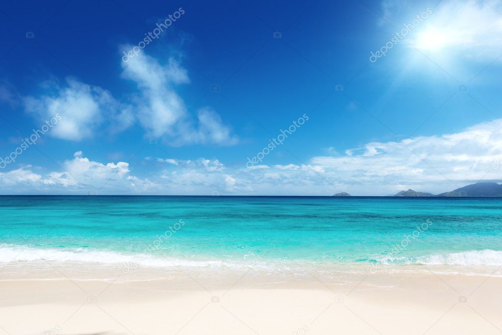 beach of Mahe island, Seychelles