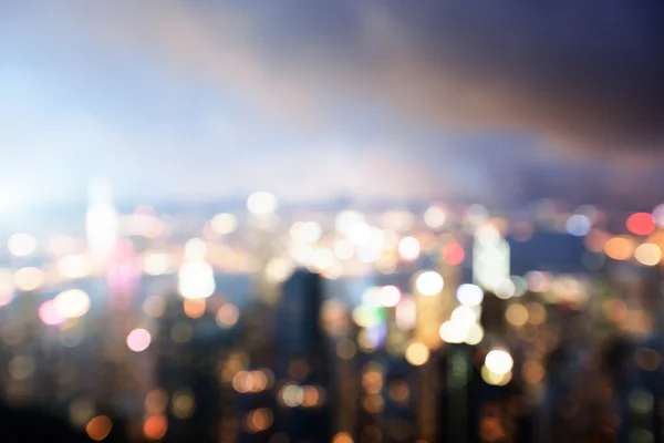 Luces borrosas desde el pico Victoria, Hong Kong — Foto de Stock