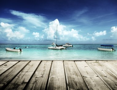 Caribbean beach ve yatlar