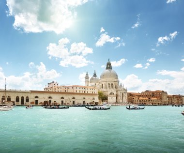 Büyük Kanal ve Bazilika Santa Maria della Salute, Venedik, İtalya