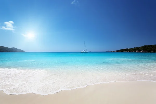 Plage d'Anse Lazio à l'île de Praslin, Seychelles — Photo