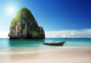 Tayland 'ın Krabi eyaletindeki sahil.