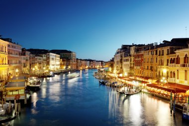 Grand canal Venedik, İtalya, sunset