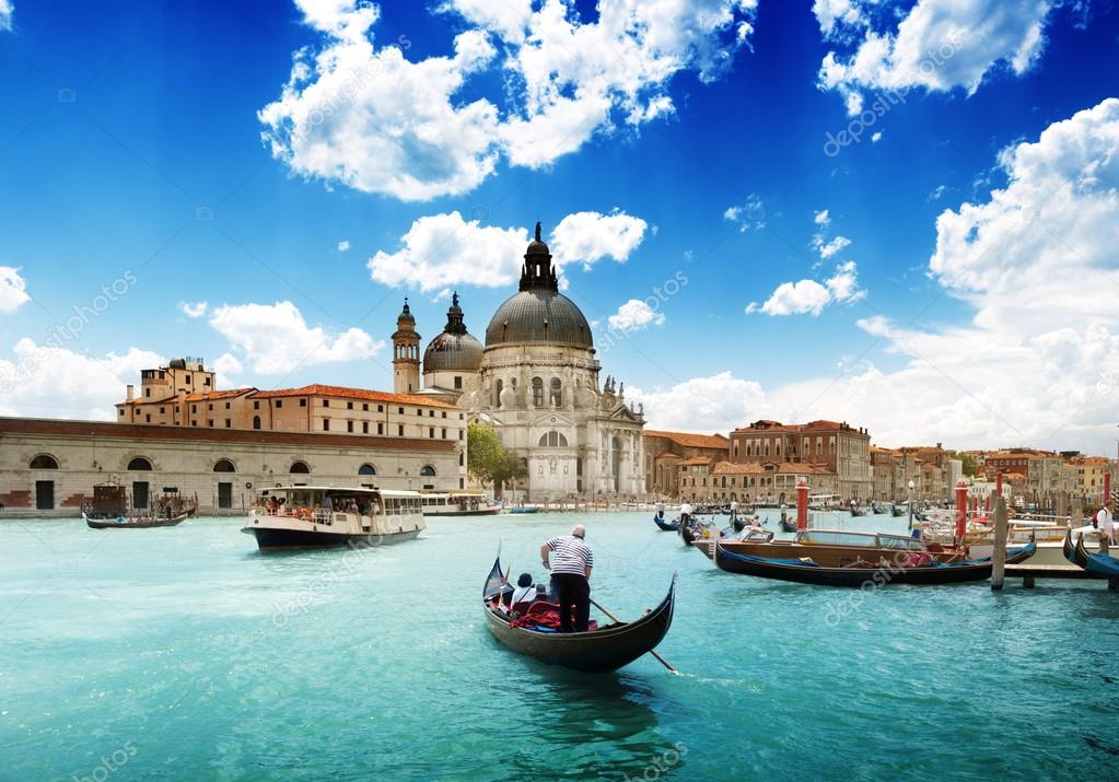 Grand Canal and Basilica Santa Maria della Salute, Venice, Italy