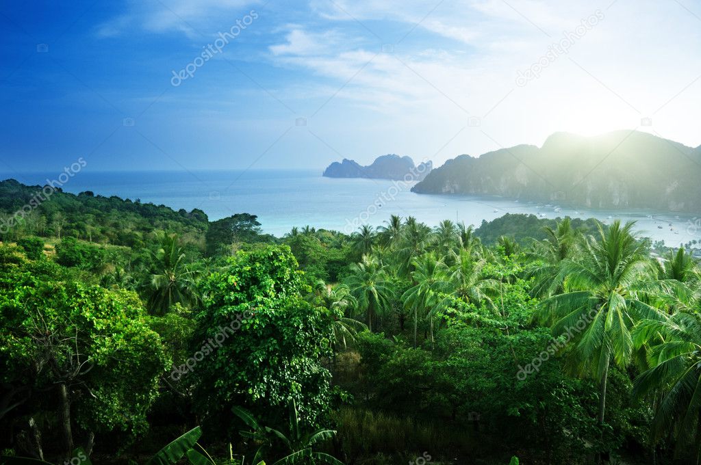 View from view point of Phi-Phi island in Thailand