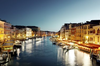 Grand canal Venedik, İtalya, sunset
