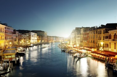 Grand canal Venedik, İtalya, sunset