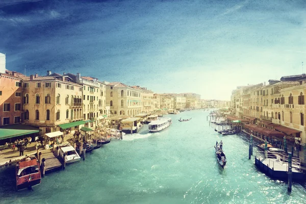 Venedik canal vintage tarzı — Stok fotoğraf