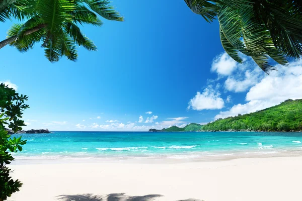 Spiaggia Takamaka, isola di Mahe, Seychelles — Foto Stock
