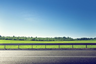 yol ve alan bahar çimen