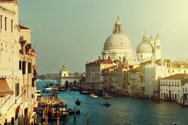 Büyük Kanal ve Bazilika Santa Maria della Salute, Venedik, İtalya