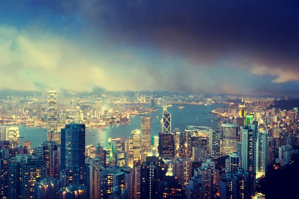 Hong Kong island from Victoria 's Peak — стоковое фото