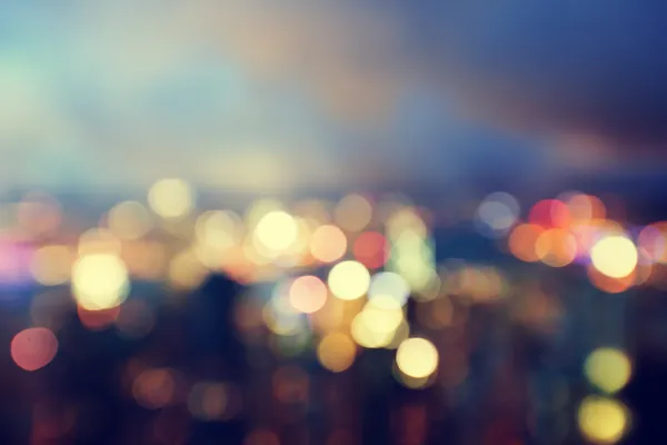 Luces borrosas desde el pico Victoria, Hong Kong — Foto de Stock