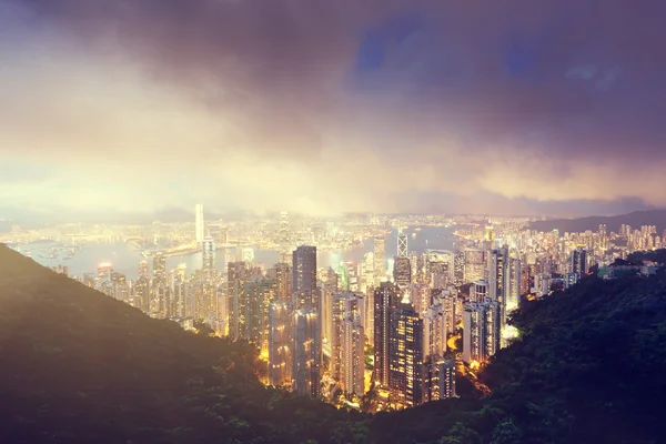 Hong Kong island from Victoria's Peak — Stock Photo, Image