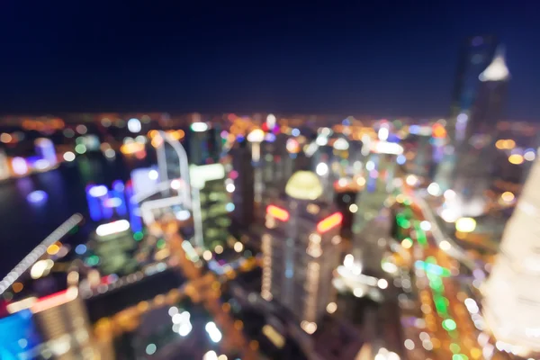 Bokeh del horizonte en el momento de la puesta del sol, shanghai, china — Foto de Stock